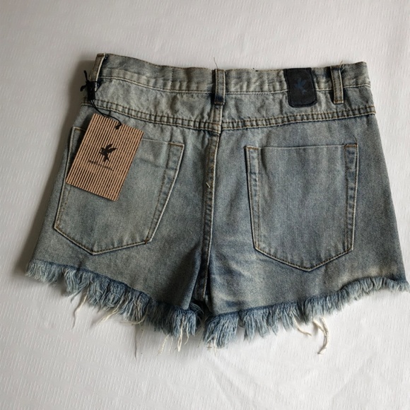 One Teaspoon Sequin Romeos Shorts Denim - Picture 5 of 11